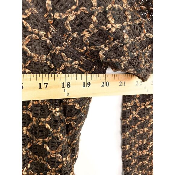 Free People New Romantics Joan of Arc knit tunic dress sweater copper thread XS - Picture 5 of 11